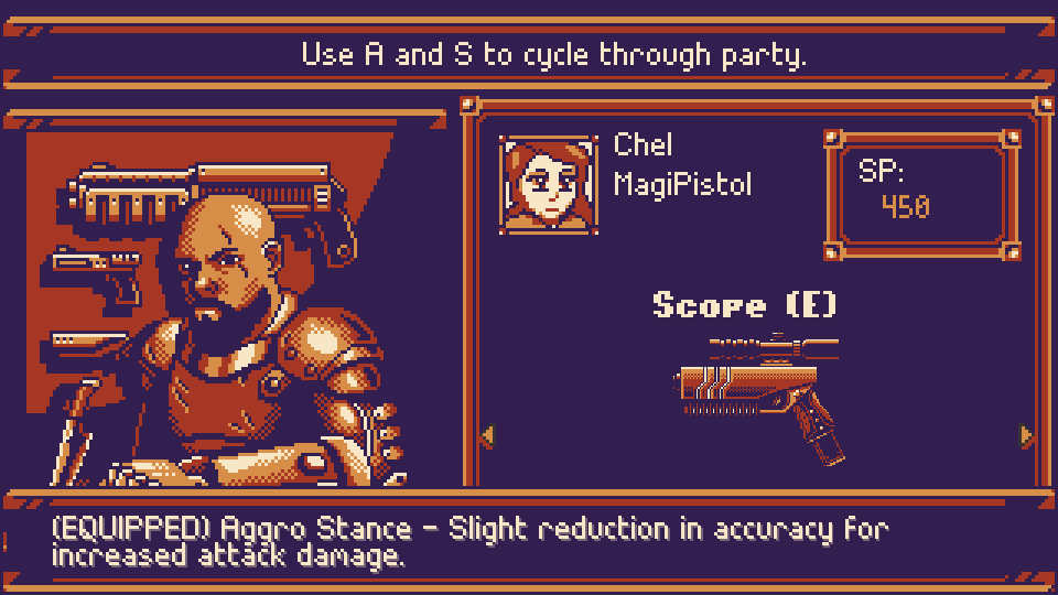 Control your character's stat growth and skills.